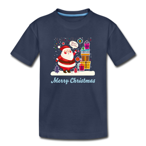 Kids' Premium T-Shirt: Merry Christmas - navy