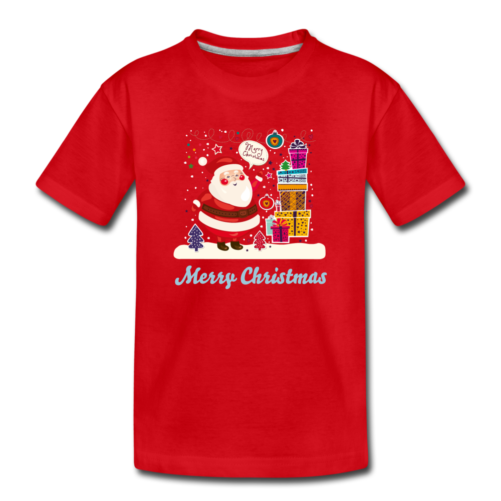 Kids' Premium T-Shirt: Merry Christmas - red