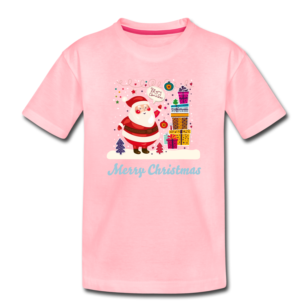 Kids' Premium T-Shirt: Merry Christmas - pink