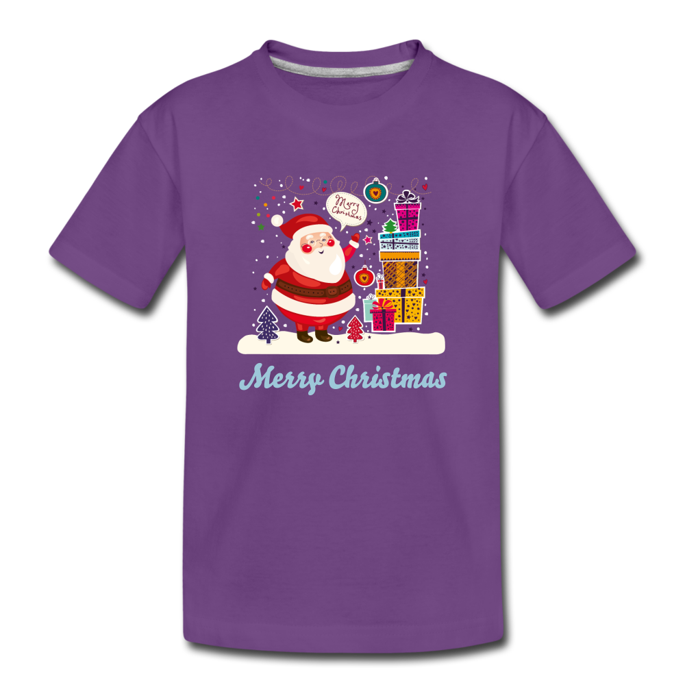 Kids' Premium T-Shirt: Merry Christmas - purple