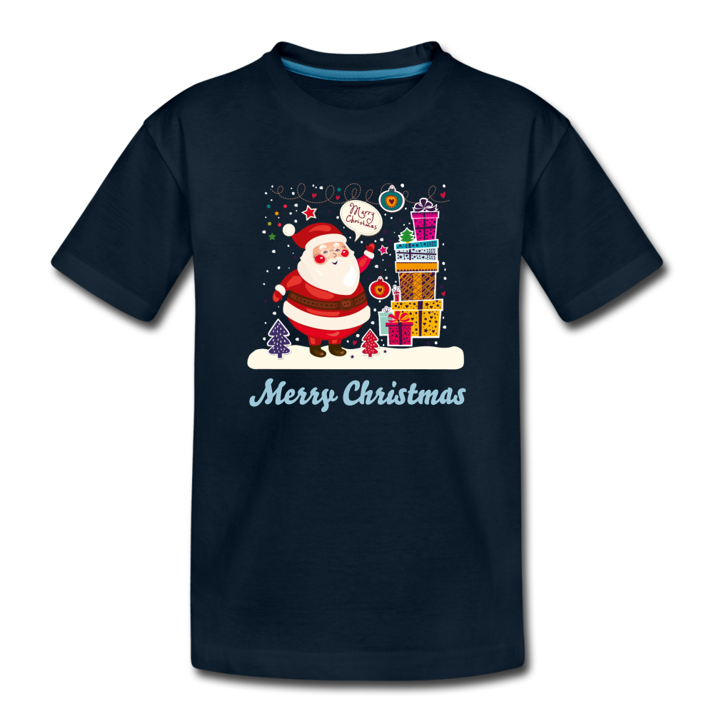 Kids' Premium T-Shirt: Merry Christmas - deep navy