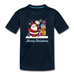 Kids' Premium T-Shirt: Merry Christmas - deep navy