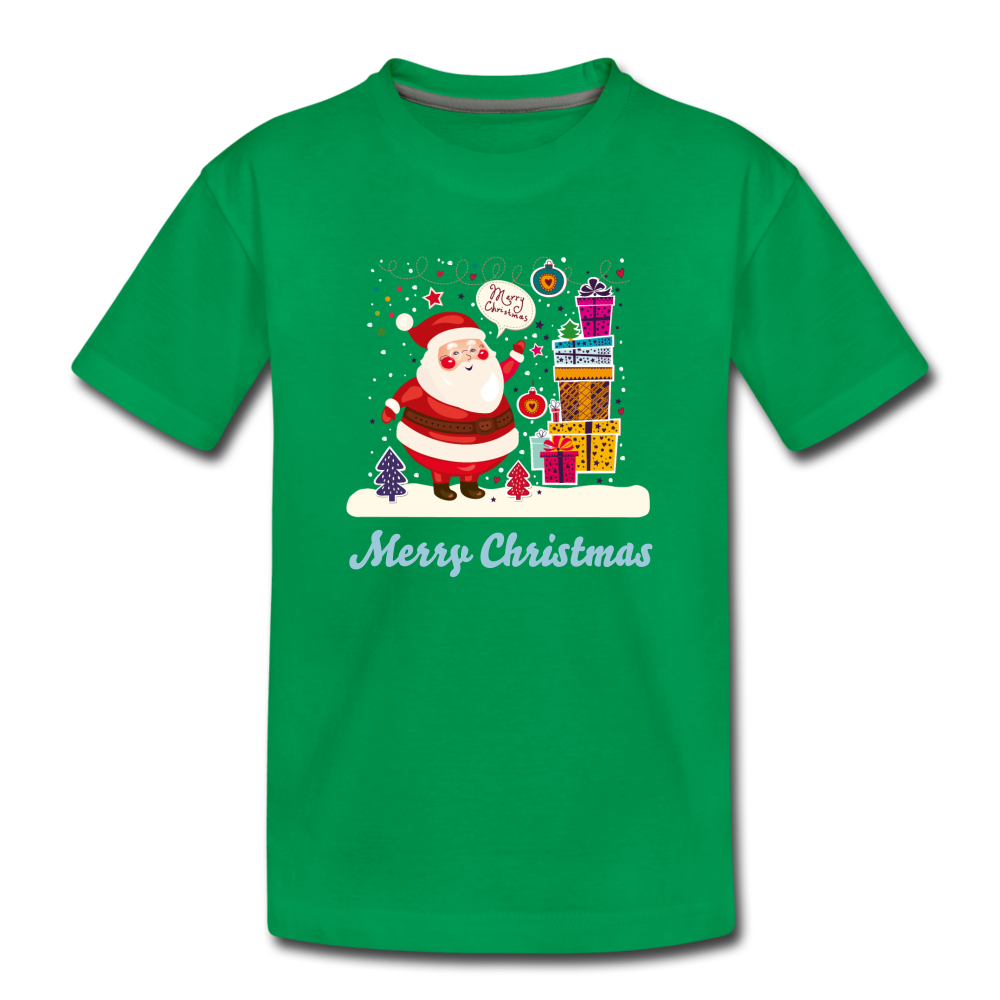 Kids' Premium T-Shirt: Merry Christmas - kelly green