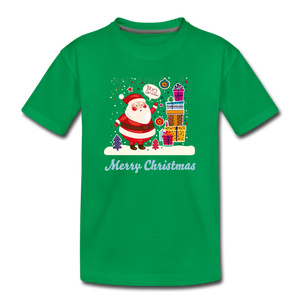 Kids' Premium T-Shirt: Merry Christmas - kelly green