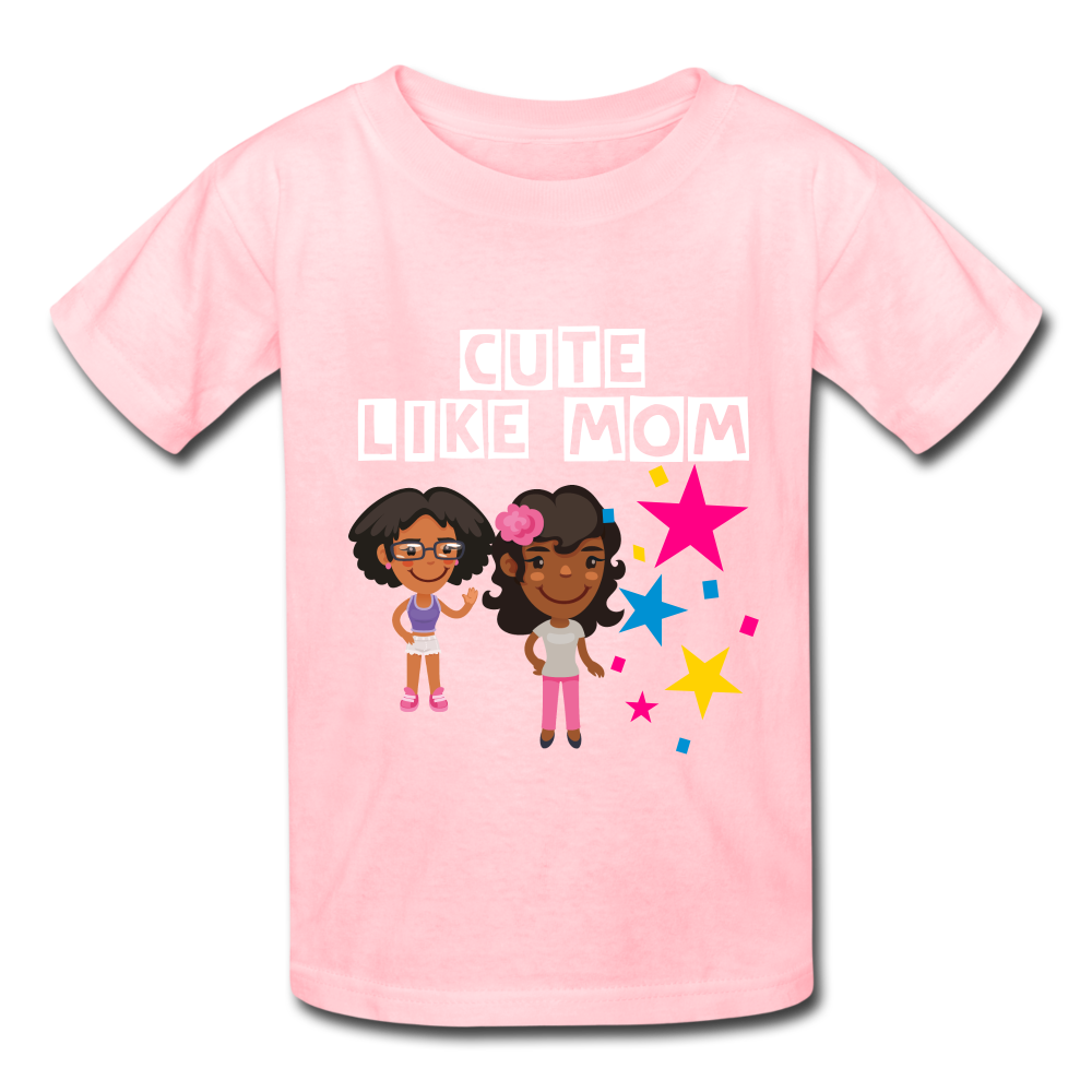 Girls Kids' T-Shirt: Cute like mom - pink