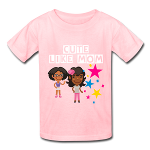 Girls Kids' T-Shirt: Cute like mom - pink