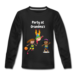Kids' Premium Long Sleeve T-Shirt: Party - black