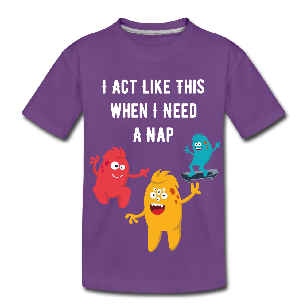 Kids' Premium T-Shirt: I Need A Nap - purple