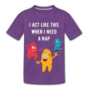 Kids' Premium T-Shirt: I Need A Nap - purple