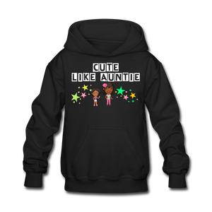 Girls Kids' Hoodie: Cute Like Auntie - black