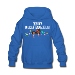 Girls Kids' Hoodie: Cute Like Auntie - royal blue