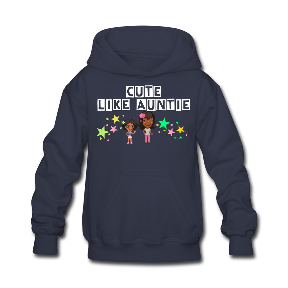 Girls Kids' Hoodie: Cute Like Auntie - navy