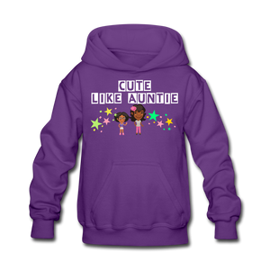 Girls Kids' Hoodie: Cute Like Auntie - purple