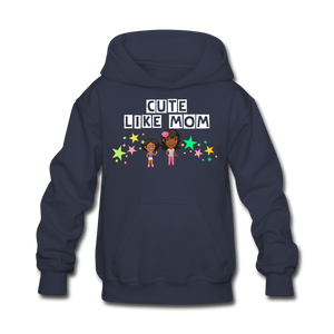 Girls Kids' Hoodie: Cute Like Mom - navy