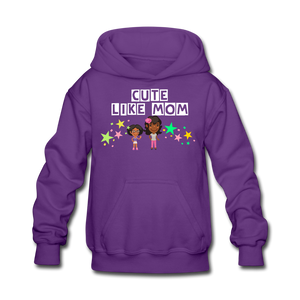 Girls Kids' Hoodie: Cute Like Mom - purple