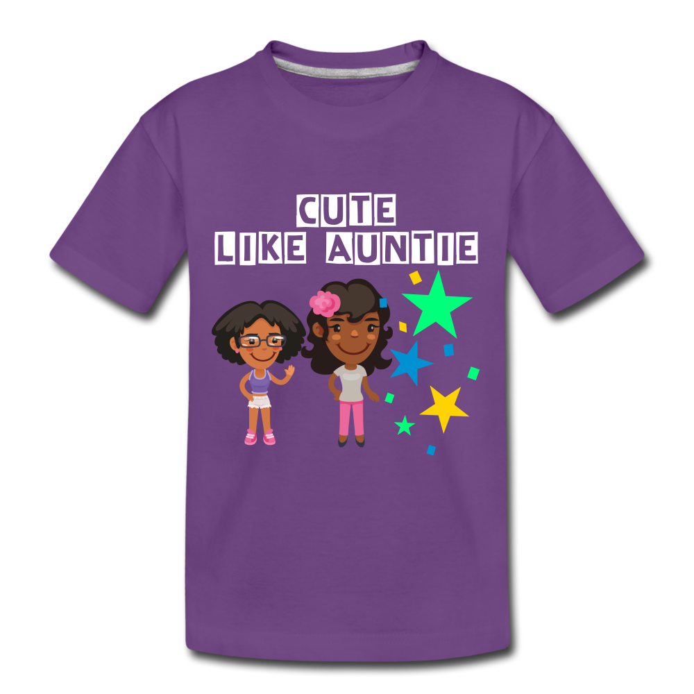 Toddler Premium T-Shirt: Cute Like Auntie - purple