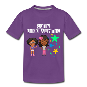 Toddler Premium T-Shirt: Cute Like Auntie - purple