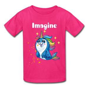 Gildan Ultra Cotton Youth T-Shirt: Imagine - fuchsia