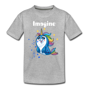 Toddler Premium T-Shirt: Imagine - heather gray