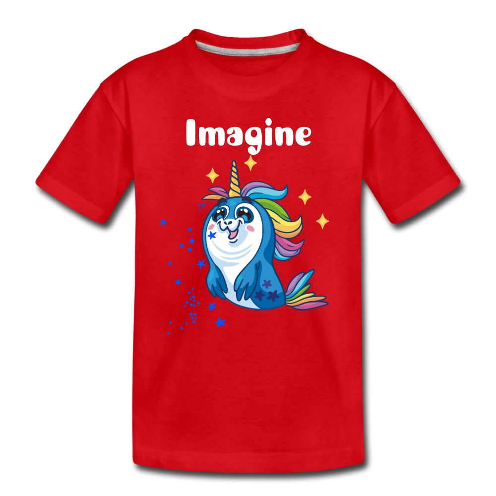 Toddler Premium T-Shirt: Imagine - red