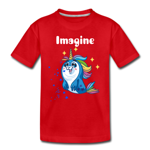 Toddler Premium T-Shirt: Imagine - red