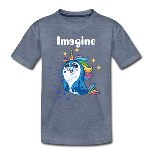 Toddler Premium T-Shirt: Imagine - heather blue