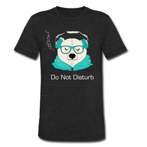 Unisex Tri-Blend T-Shirt: Do Not Disturb - heather black