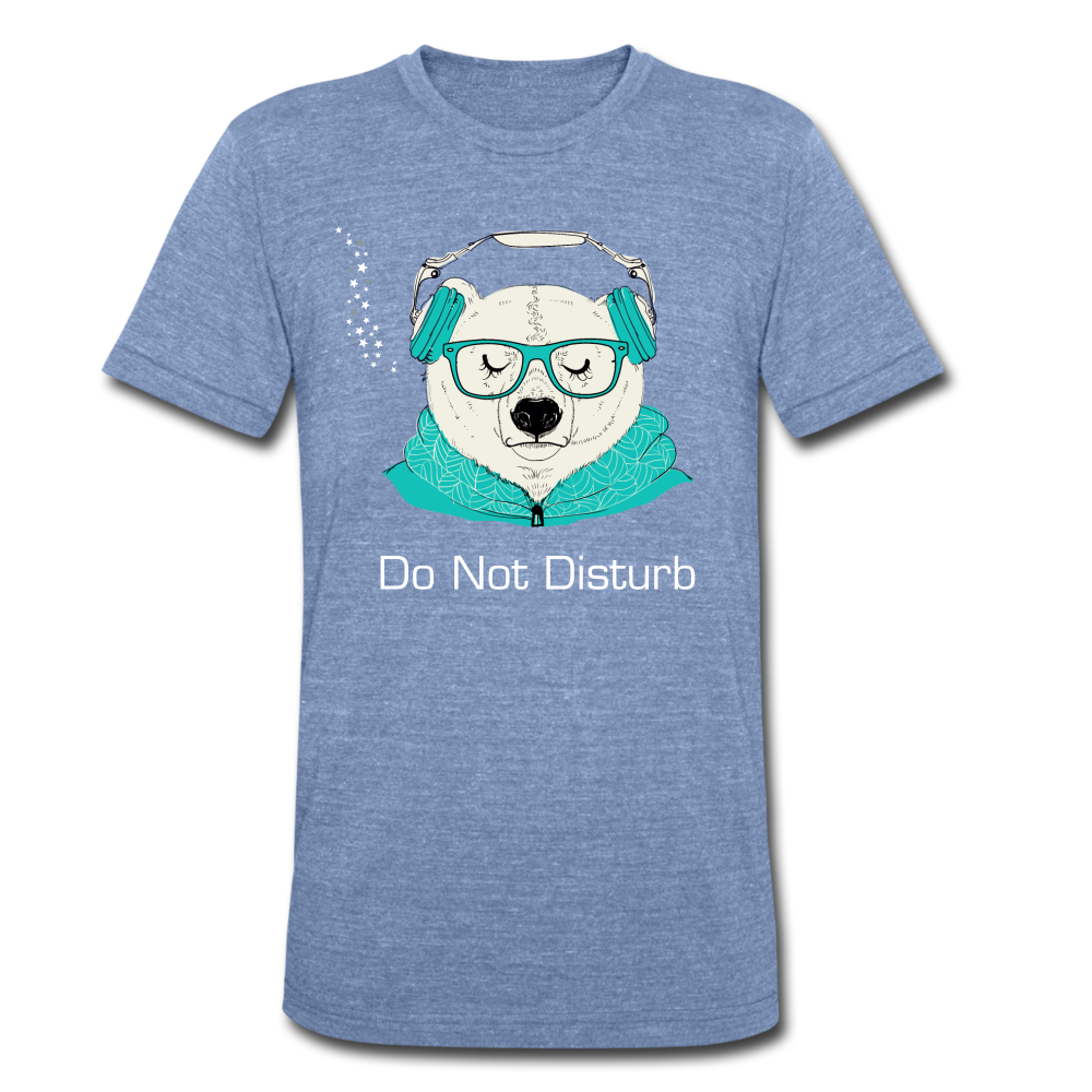 Unisex Tri-Blend T-Shirt: Do Not Disturb - heather Blue