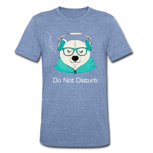 Unisex Tri-Blend T-Shirt: Do Not Disturb - heather Blue