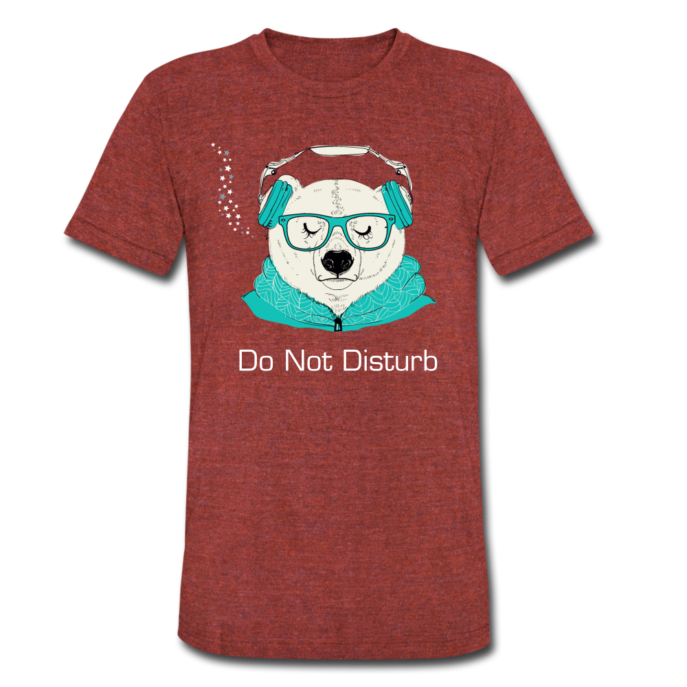 Unisex Tri-Blend T-Shirt: Do Not Disturb - heather cranberry