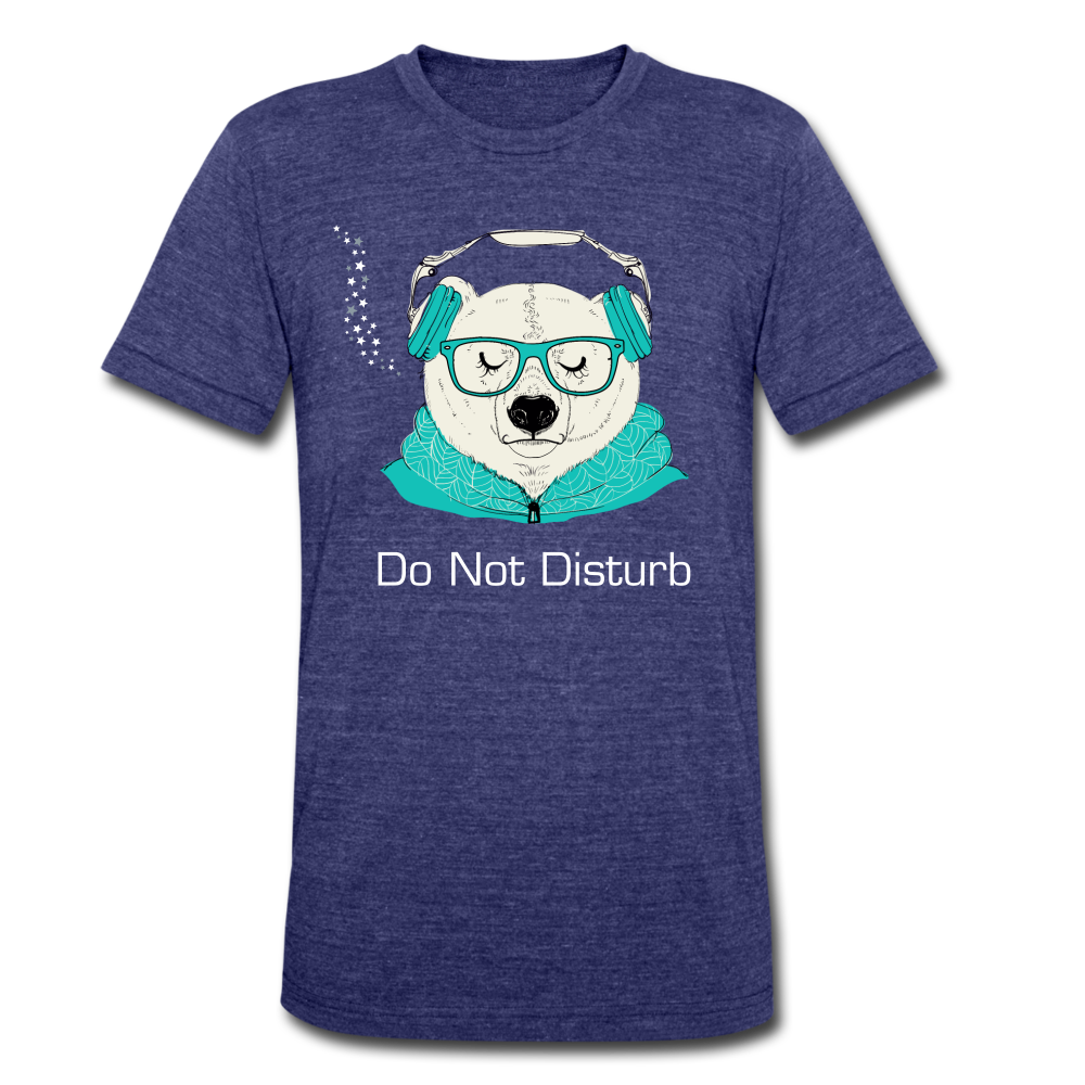 Unisex Tri-Blend T-Shirt: Do Not Disturb - heather indigo