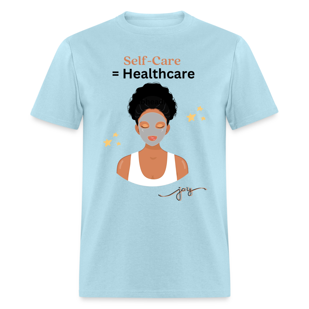 Self Care Graphic Tee - powder blue