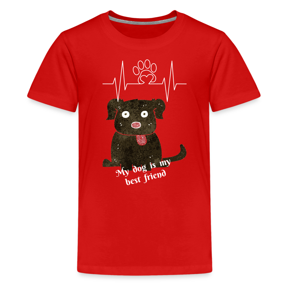 Kids' Premium T-Shirt: My dog is my best friend - red