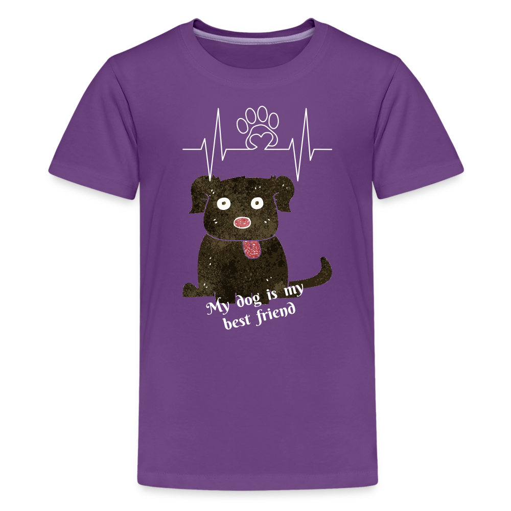 Kids' Premium T-Shirt: My dog is my best friend - purple